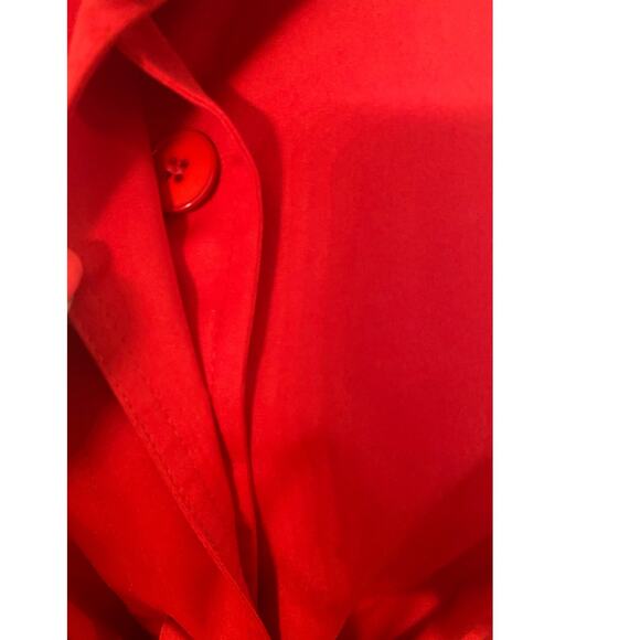 Vintage Misty Harbor Red Trench Coat Womens Size 8 Regular USA ILGWU Union Label - Picture 13 of 15